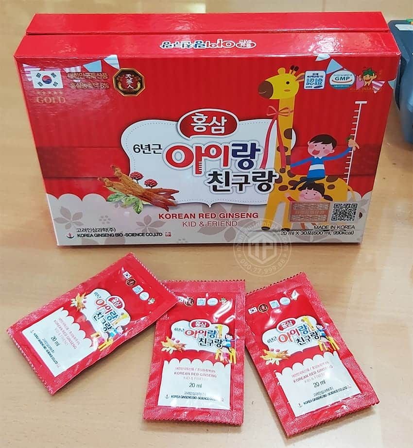 NƯỚC HỒNG SÂM BABY BIO APGOLD GOLD KOREAN RED GINSENG KID-FRIEND - Hình ảnh 5