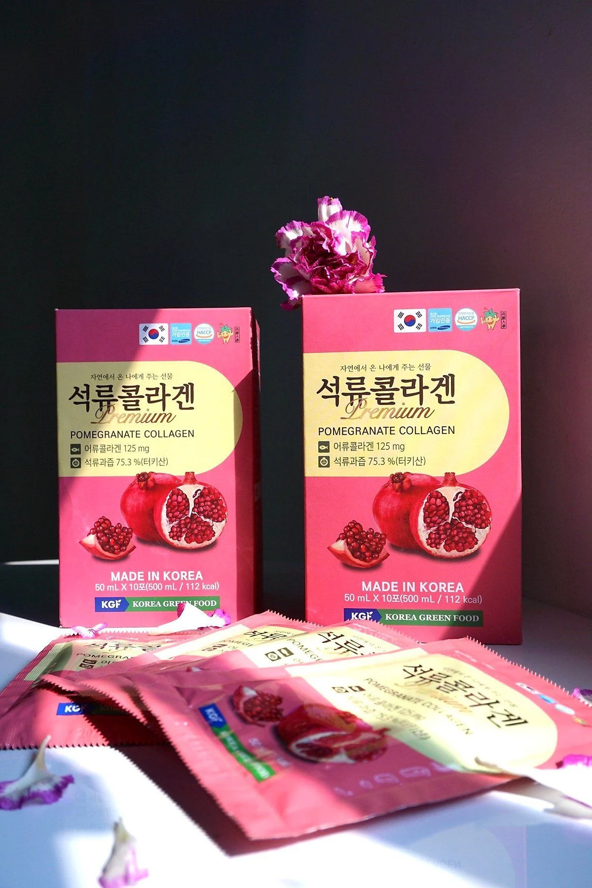 Nước uống Collagen lựu KGF hộp lớn (50ml x 60 gói) - Hình ảnh 4