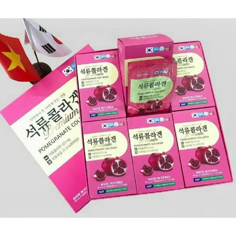 Nước uống Collagen lựu KGF hộp lớn (50ml x 60 gói) - Hình ảnh 5