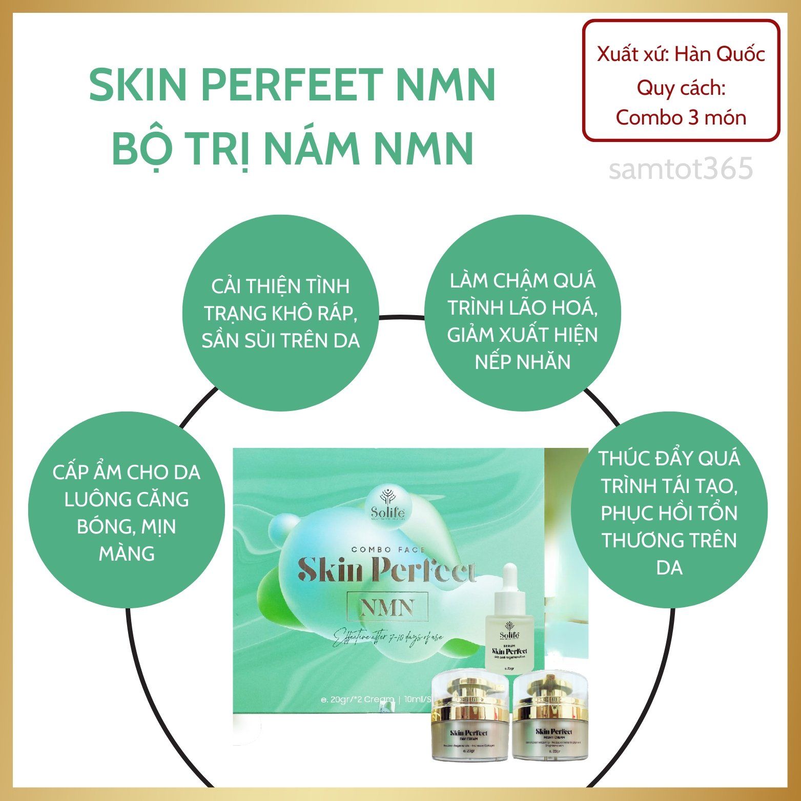 COMBO SKIN PERFEET NMN - BỘ TRỊ NÁM NMN